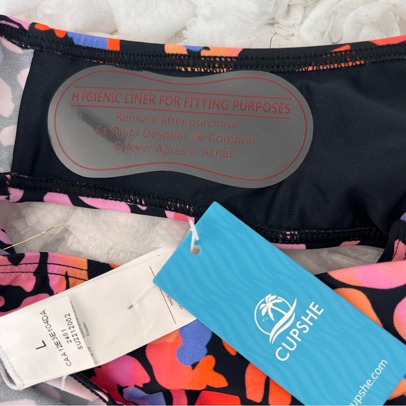 NWT Multicolored Leopard Print O-Ring One Piece Swimsuit SIZE LARGE - Picture 13 of 17